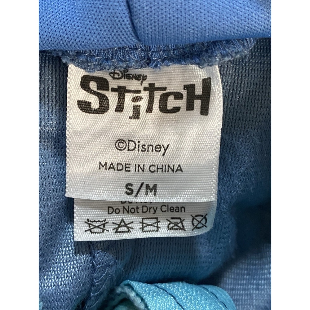 Disney Stitch Hooded One Piece Full Zip Pajama Costume Unisex PJ Size‎ S/M - Picture 5 of 6